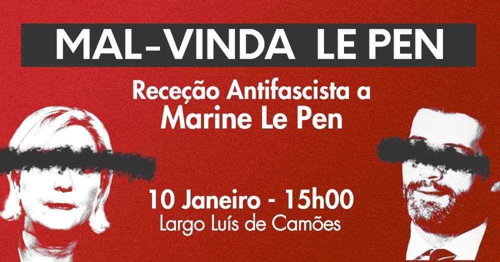 Manifestação contra Marine Le Pen