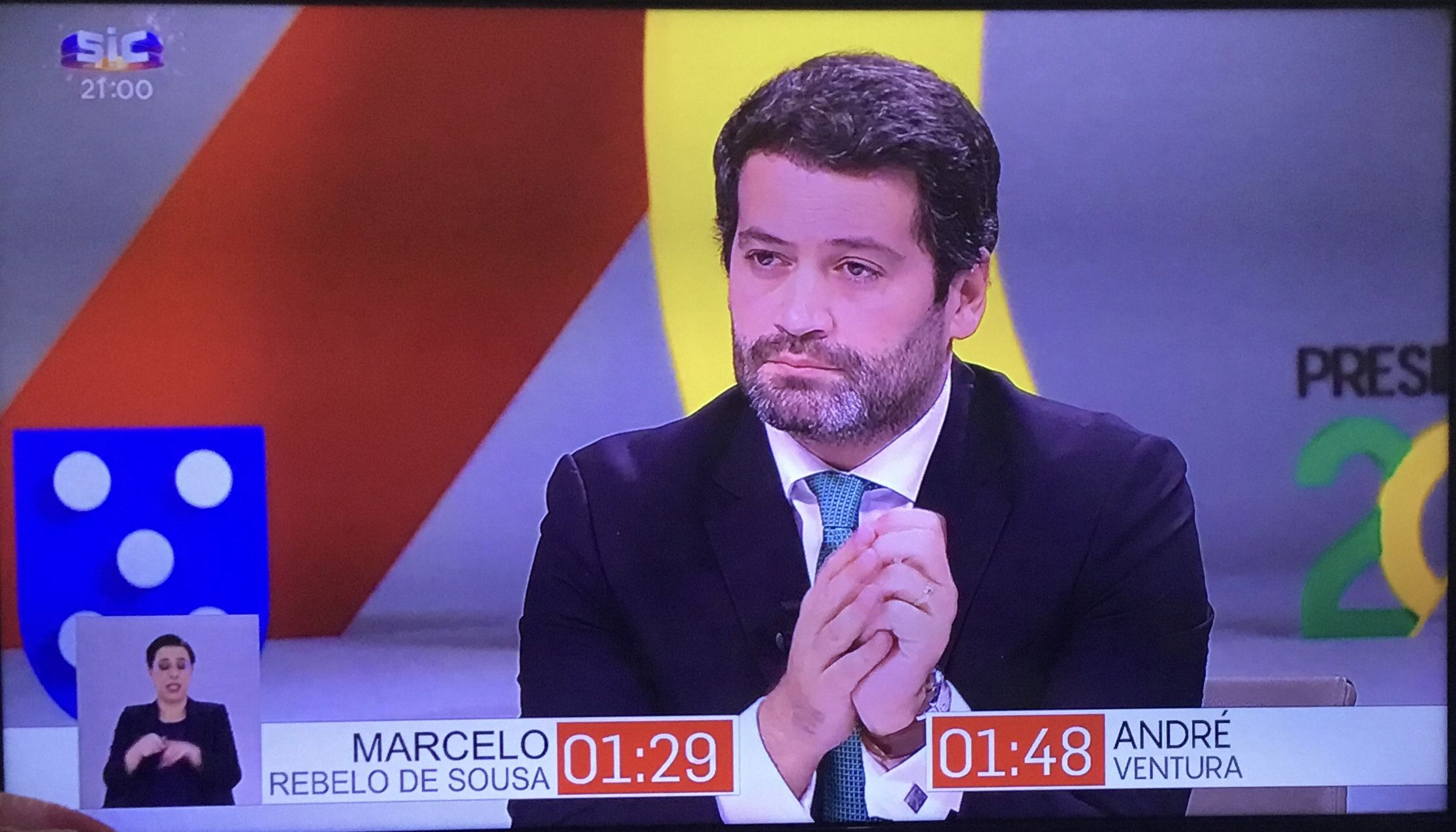 André Ventura em debate com Marcelo Rebelo de Sousa