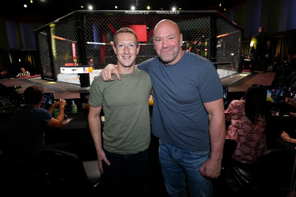 Dana White Zuckerberg Facebook Meta UFC