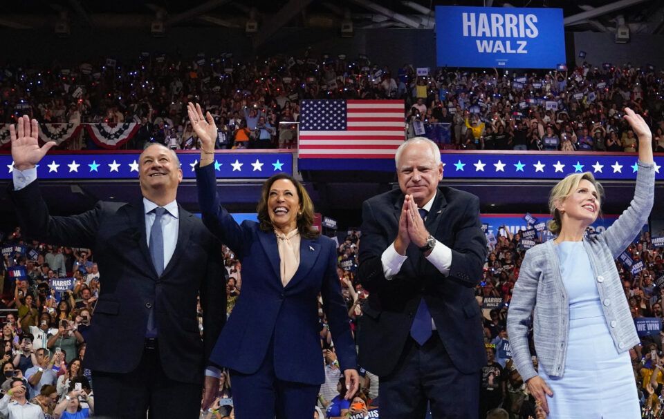 vice Kamala Harris e vice Tim Walz