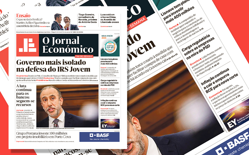 Leia aqui o Jornal Económico desta semana com foco no IRS Jovem e cartel da banca